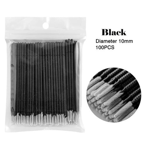 100pcs Disposable Micro Brushes Eyelashes Extension Individual Lashes Removing Swab Micro Brush For Eyelash Extension Tools